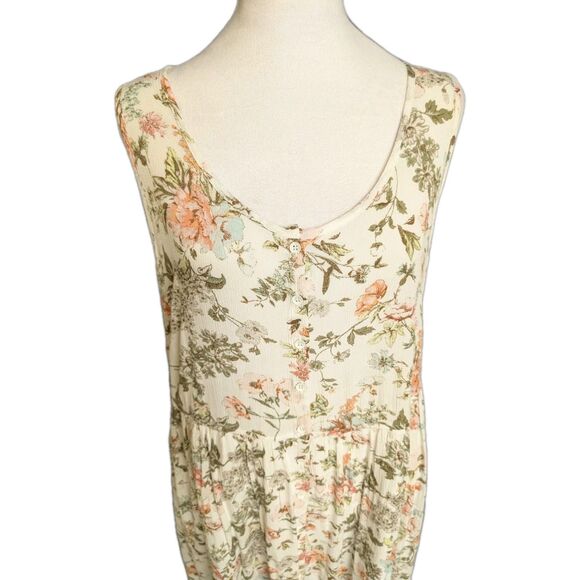 Frye Dress Womens XXL Floral Midi Button Front Prairie Boho Cottage Western Plus - Picture 13 of 14